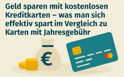 Geld sparen mit kostenlosen Kreditkarten – was man sich effektiv spart im Vergleich zu Karten mit Jahresgebühr